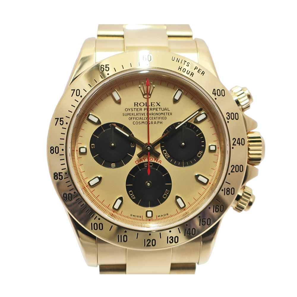 ロレックス ROLEX コスモグラフ デイトナ 116528 シャンパン ブラック 750YG 自動巻き