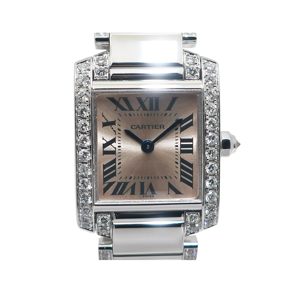 カルティエ CARTIER タンクフランセーズSM WE1013SC 750WG ダイヤモンド クォーツ