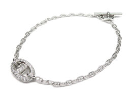 エルメス ブレスレット シェーヌダンクル ニューファランドール 750WG ホワイトゴールド ダイヤモンド ST