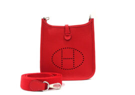 エルメス HERMES エブリンTPM 16 ショルダーバッグ ヴァーミリオン SV金具 レッド B刻印