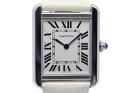 カルティエ CARTIER タンクソロSM WSTA0030 SS レザー クォーツ