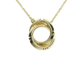 ティファニー ネックレス アトラス Xクローズドインターロッキング 750YG サークル