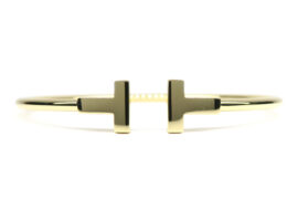 ティファニー ブレスレット バングル Tワイヤー ミディアム 750YG イエローゴールド Mサイズ