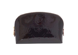 ルイヴィトン LOUIS VUITTON ヴェルニ ポシェット コスメティック アマラント 化粧ポーチ M91495