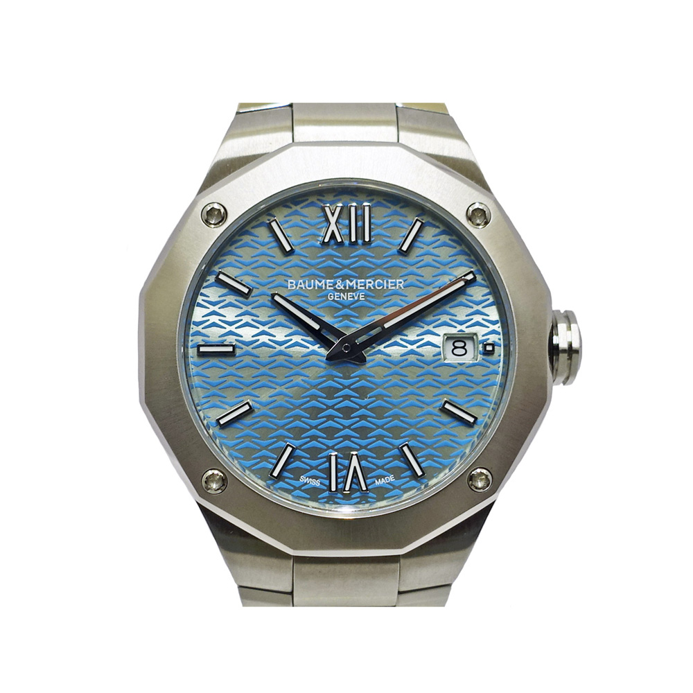 ボーム&メルシエ BAUME & MERCIER リビエラ36mm MOA10612 SS ブルー クォーツ