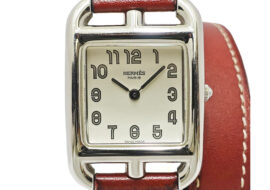 エルメス HERMES ケープコッド ドゥブルトゥール CC1.210 SS レザー クォーツ