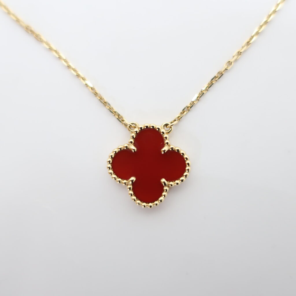 ヴァンクリーフ＆アーペル ヴィンテージアルハンブラ ペンダント 18K イエローゴールド カーネリアン VCARD38500