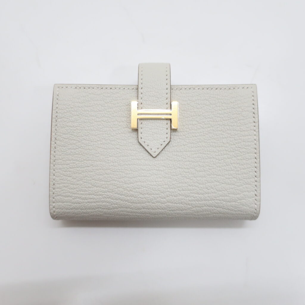 エルメス ベアンミニ シェーブル ナタ ゴールド金具