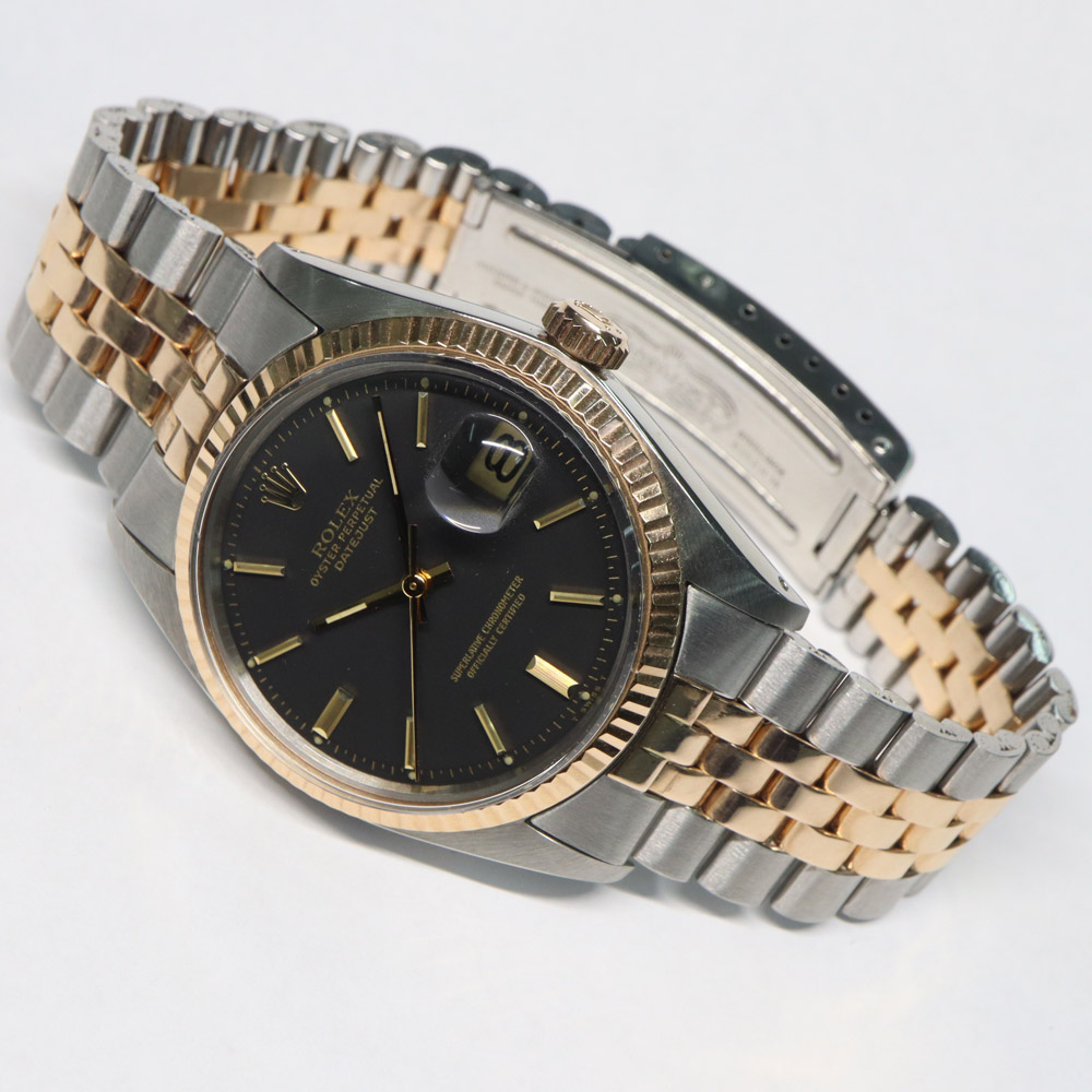 ロレックス デイトジャスト 1601/33 SS PG ブラック 39番台 自動巻 ヴィンテージ