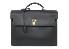 エルメス ケリーデペッシュ38 ボックスカーフ ブラック ゴールド金具 □G刻印 ビジネスバッグ