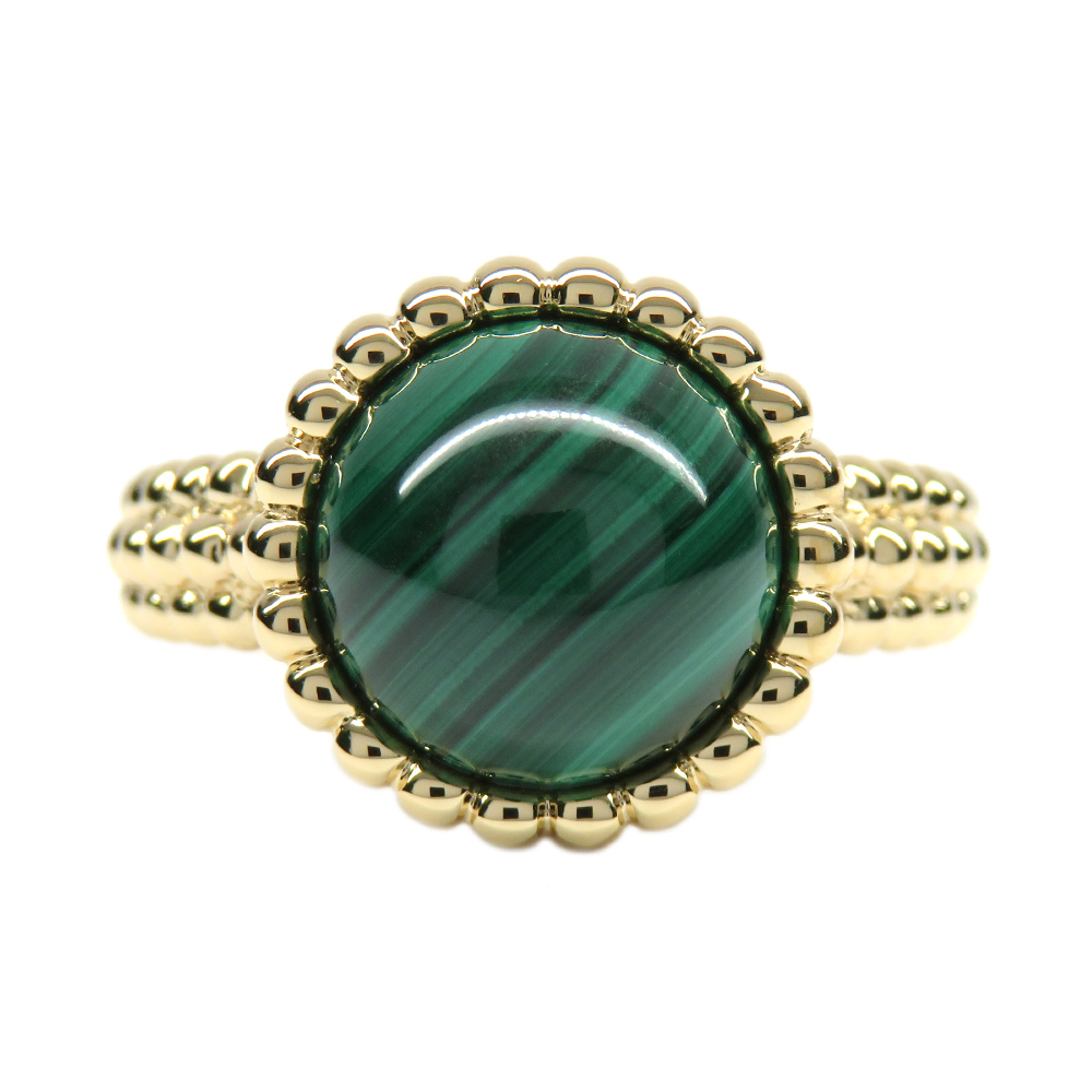 ヴァンクリーフ&アーペル リング ペルレ クルール 750YG マラカイト 孔雀石 #53 VCARP4DP00