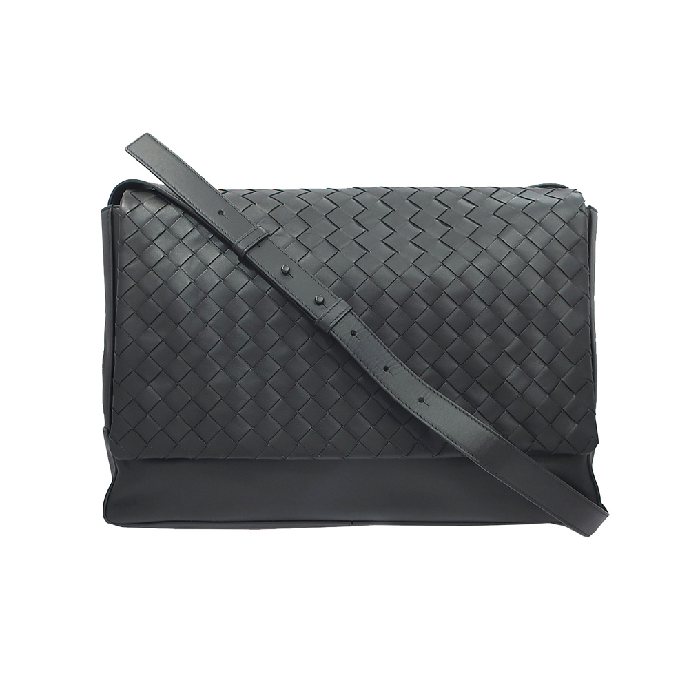 ボッテガ ヴェネタ BOTTEGA VENETA BUM BAG メッセンジャーバッグ 609419 イントレチャート ブラック