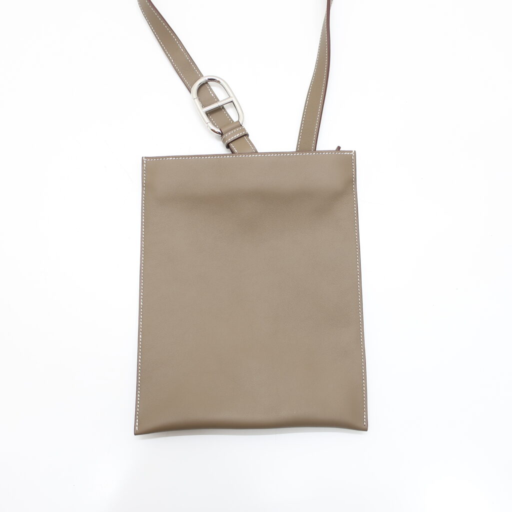 エルメス ポッシャンプリュス エトゥープ スイフト シルバー金具