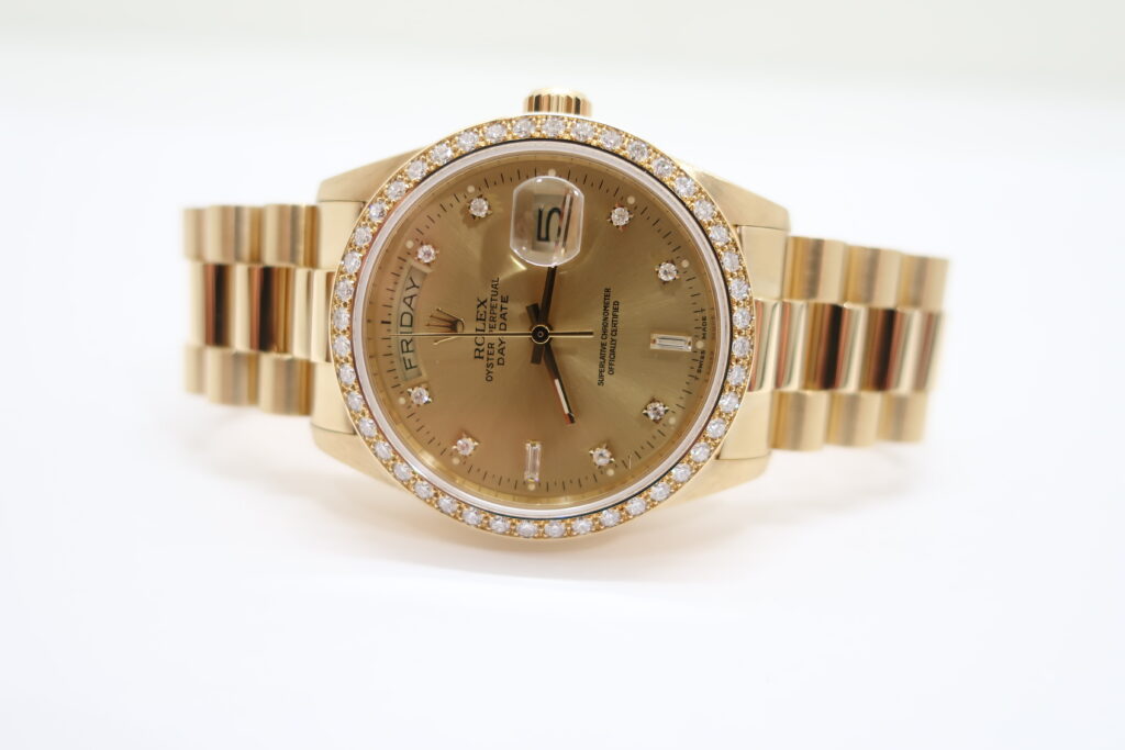 ロレックス デイデイト 18048 イエローゴールド K18 ダイヤモンド 10P