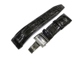 セイコー 純正 替えベルト Dバックル付き ラグ幅24mm クロコダイル