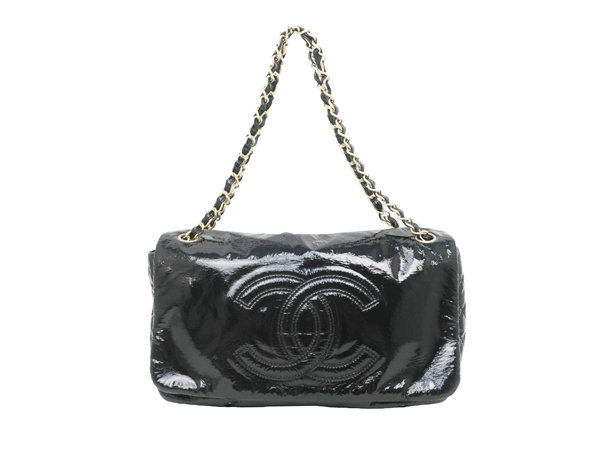 シャネル パテント チェーンショルダーバッグ