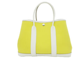 エルメス ガーデンパーティTPM ハンドバッグ ライム クレ トワル Y刻印