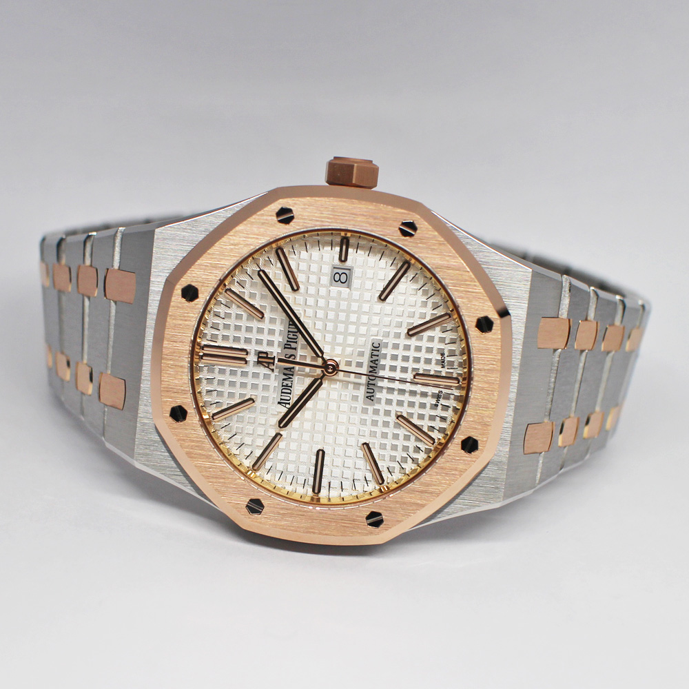 オーデマピゲ ロイヤルオーク 15400SR.OO.1220SR.01 シルバー SS PG 自動巻き メンズ 41mm 保証書付き