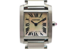 カルティエ CARTIER タンクフランセーズSM W51028Q3 SS ピンクシェル クォーツ