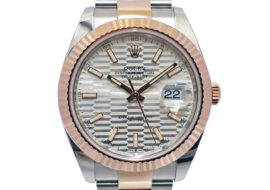 ロレックス ROLEX デイトジャスト41 126331 シルバー フルーテッド オイスター SS/RG 自動巻き