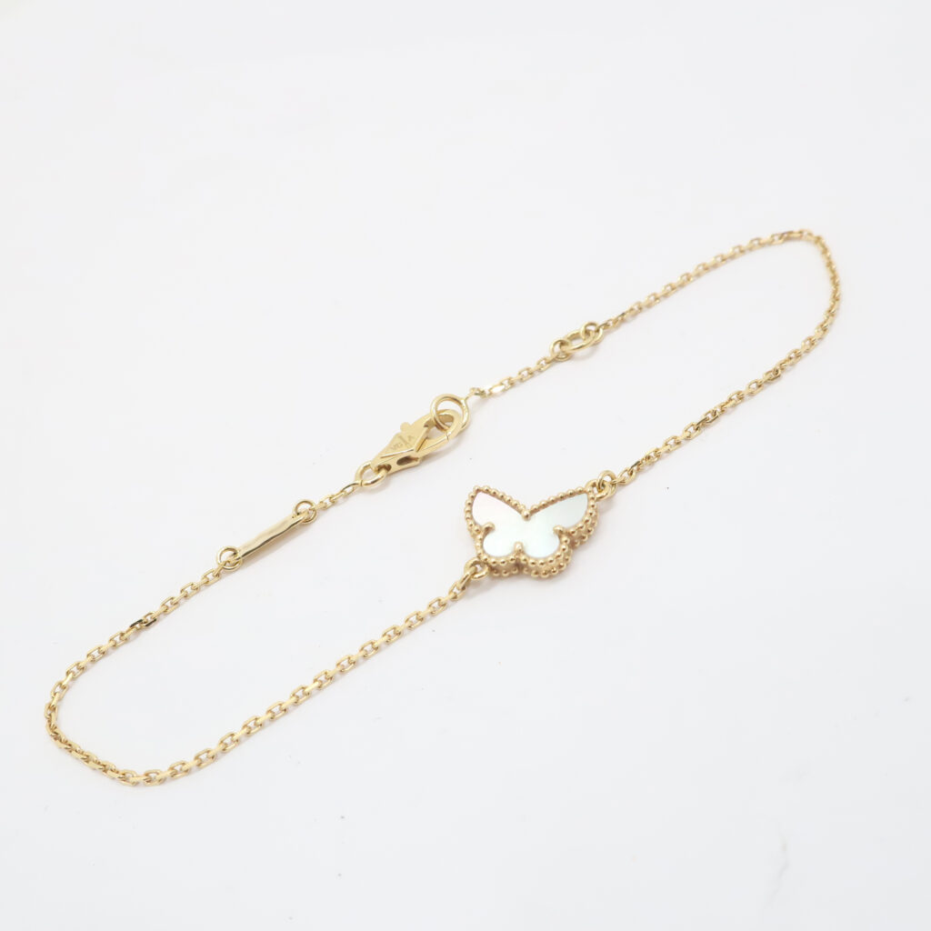 ヴァンクリーフ＆アーペル スウィートアルハンブラ パピヨン ブレスレット K18YG イエローゴールド VCARF69000