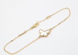 ヴァンクリーフ＆アーペル スウィートアルハンブラ パピヨン ブレスレット K18YG イエローゴールド VCARF69000