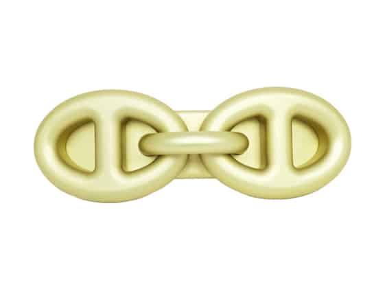 HERMES エルメス トリ マイヨンGM バレッタ ドレ ゴールド