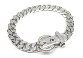 エルメス ブレスレット ブックルセリエPM Ag925 シルバー ベルトモチーフ バックル チェーン ジュエリー