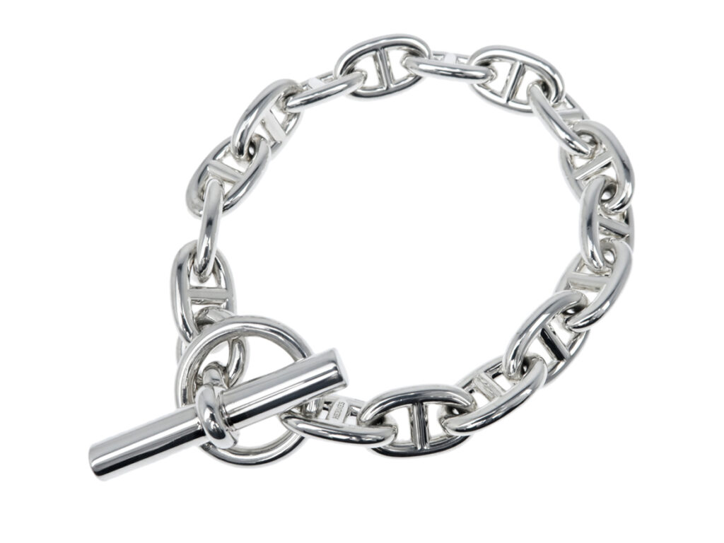 エルメス シェーヌダンクルPM ブレスレット 16コマ AG925 シルバー