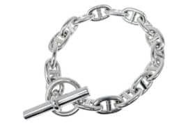 エルメス シェーヌダンクルPM ブレスレット 16コマ AG925 シルバー