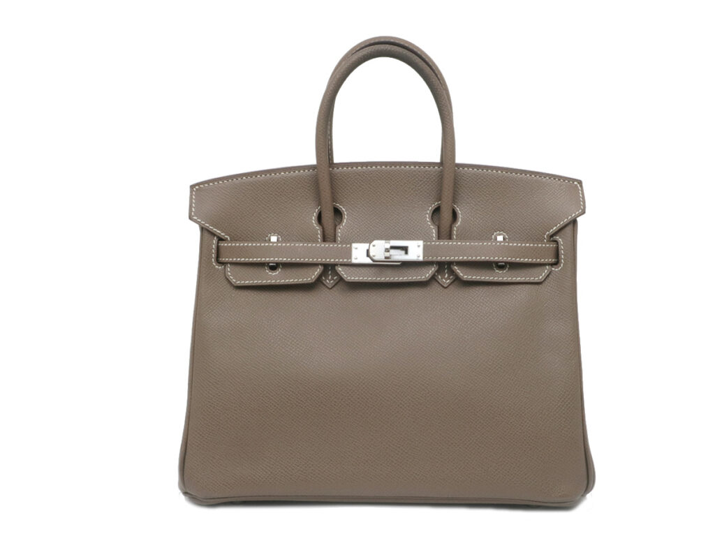 エルメス バーキン25 ヴォーエプソン エトゥープ シルバー金具 □N刻