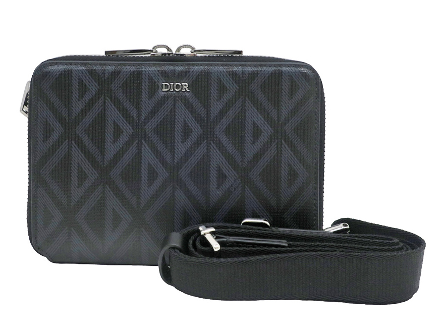 ディオール メッセンジャーバッグ CD Diamondキャンバス ショルダーバッグ 2ESBC119DCO_H43E