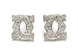 カルティエ CARTIER アントルラセ ダイヤモンド ピアス C2 750WG