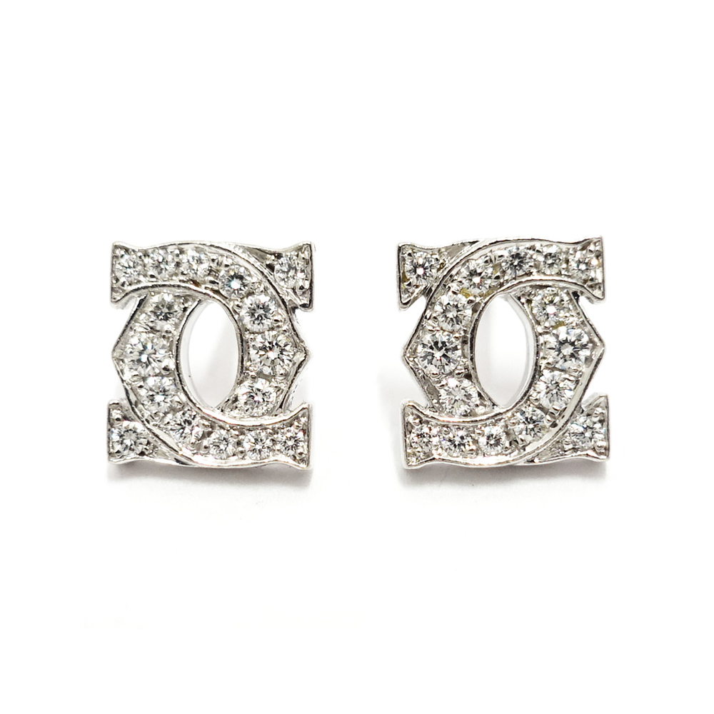 カルティエ CARTIER アントルラセ ダイヤモンド ピアス C2 750WG