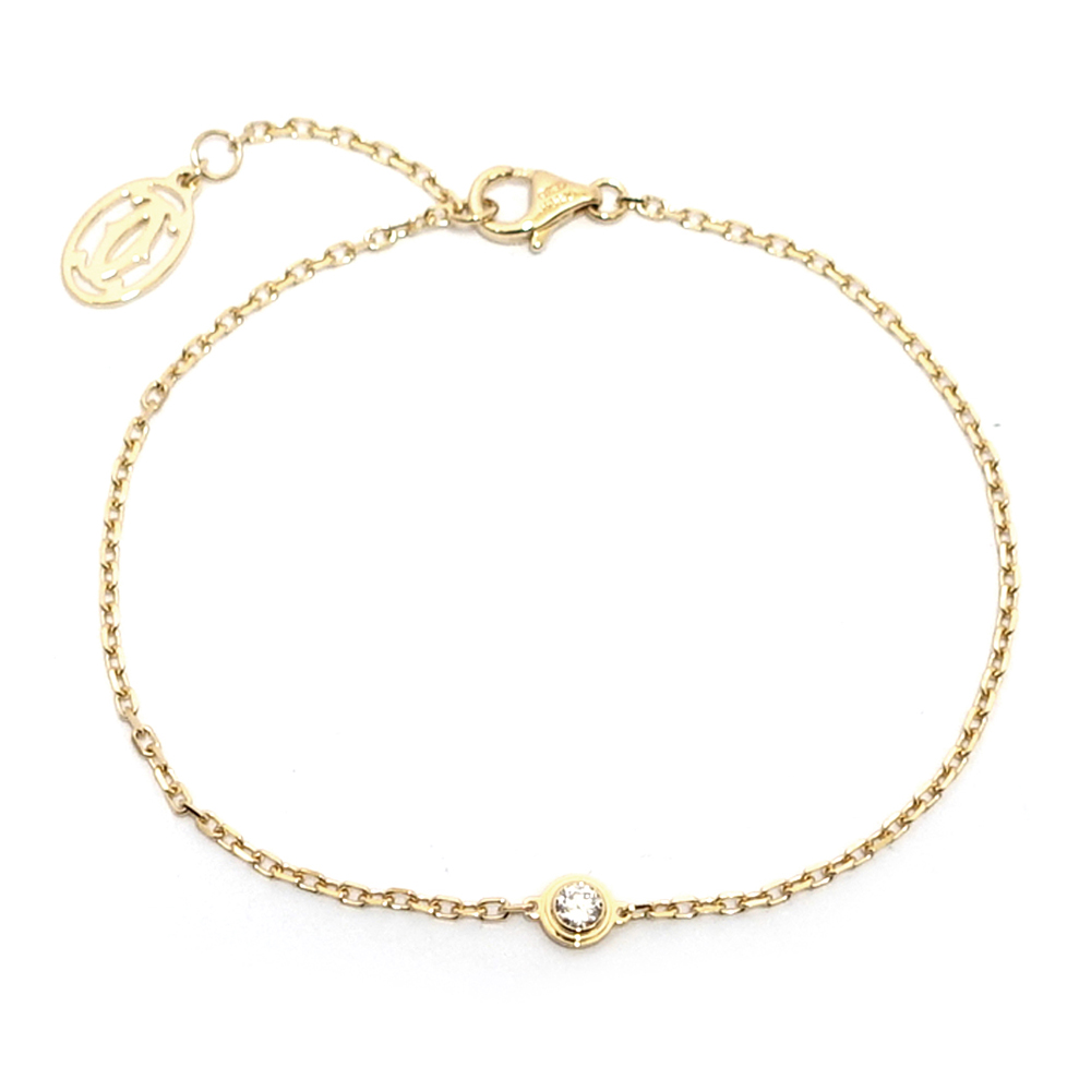 カルティエ CARTIER ダムール スモールモデル ダイヤモンド ブレスレット 750YG B6043300