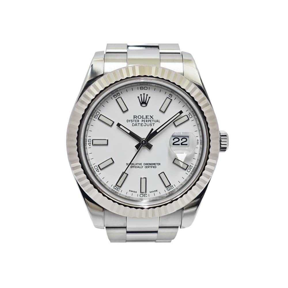 ロレックス ROLEX デイトジャスト2 116334 V番 ホワイト バー SS WG 自動巻き