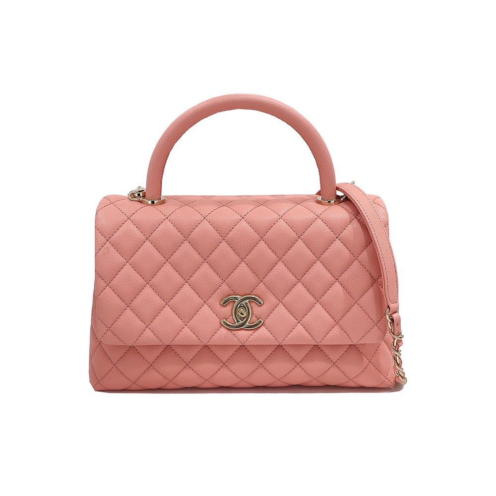 シャネル CHANEL ココハンドル29 マトラッセ A92991 キャビアスキン ピンク