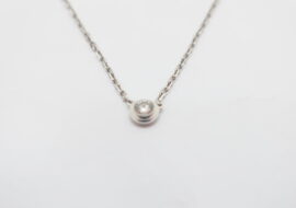 カルティエ ダムール ネックレス K18WG ホワイトゴールド ダイヤモンド