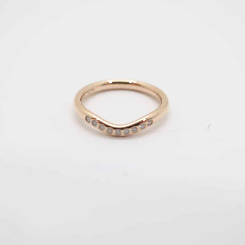 ティファニー カーブバンド リング 750RG ローズゴーゴールド ダイヤモンド