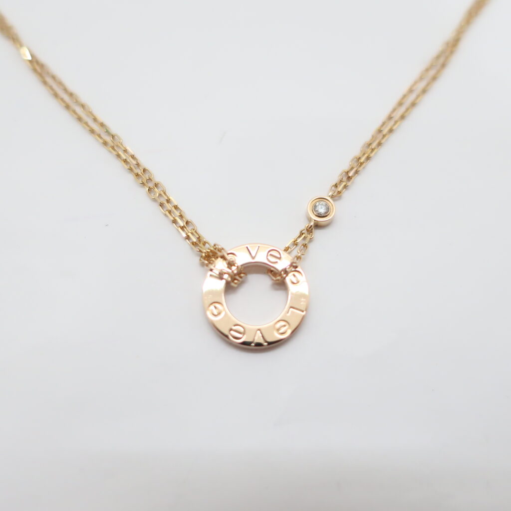 カルティエ ラブサークル ペンダント 750 イエローゴールド ダイヤモンド
