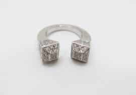 グッチ キオド リング 750WG ホワイトゴールド ダイヤモンド