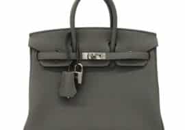 エルメス バーキン25 グリメイヤー トゴ シルバー金具 ハンドバッグ B刻印