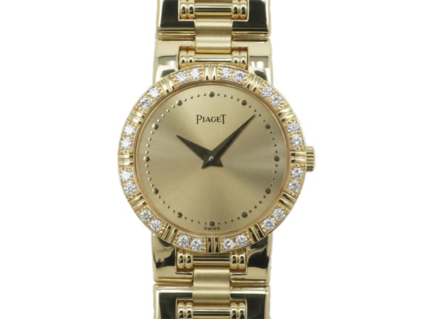 ピアジェ ダンサー 80564 K81 ベゼルダイヤ ゴールド文字盤 750YG イエローゴールド クオーツ