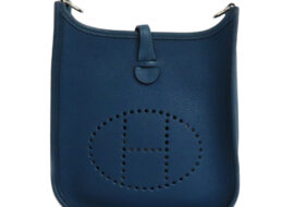 エルメス エブリンTPM 16 ディープブルー トリヨンクレマンス シルバー金具 ショルダーバッグ Z刻印