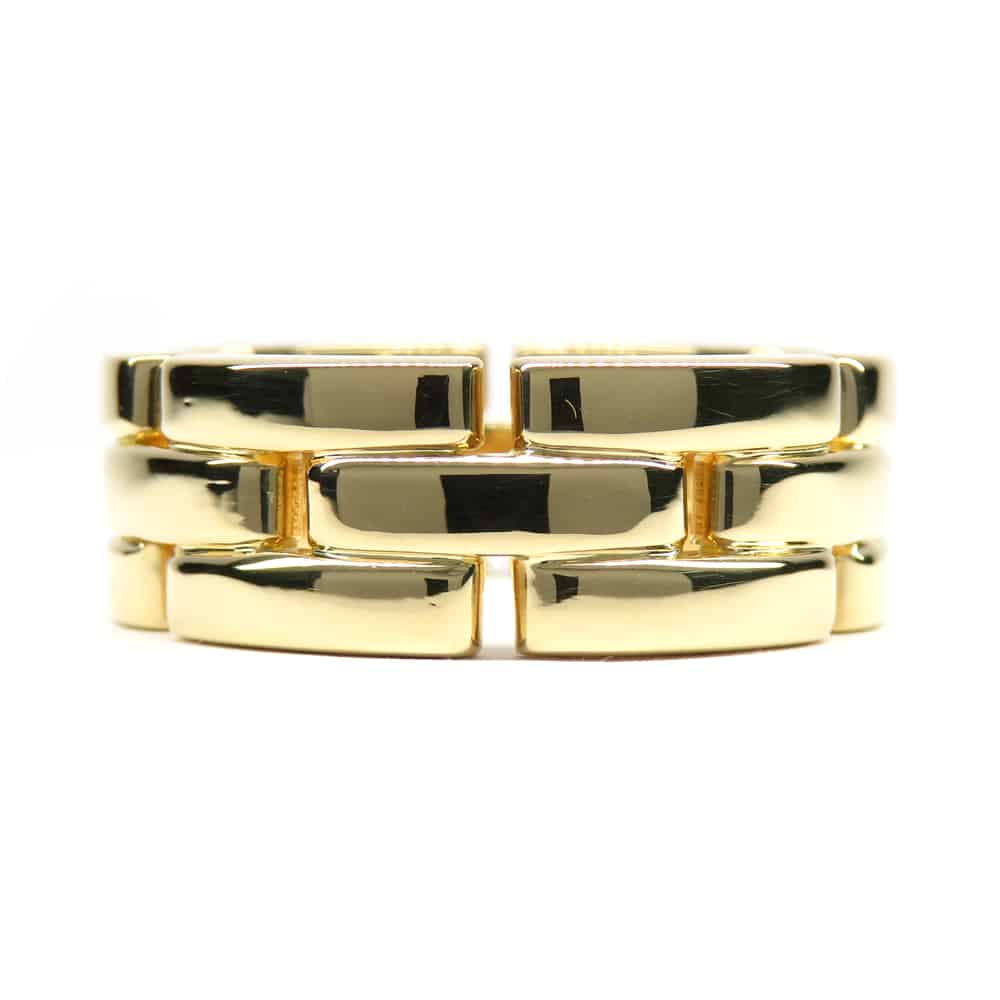 カルティエ 指輪 リング マイヨンパンテール 3ロウ 750YG イエローゴールド #61