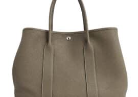 エルメス ガーデンパーティ PM エトゥープ シルバー金具 ネゴンダ U刻印