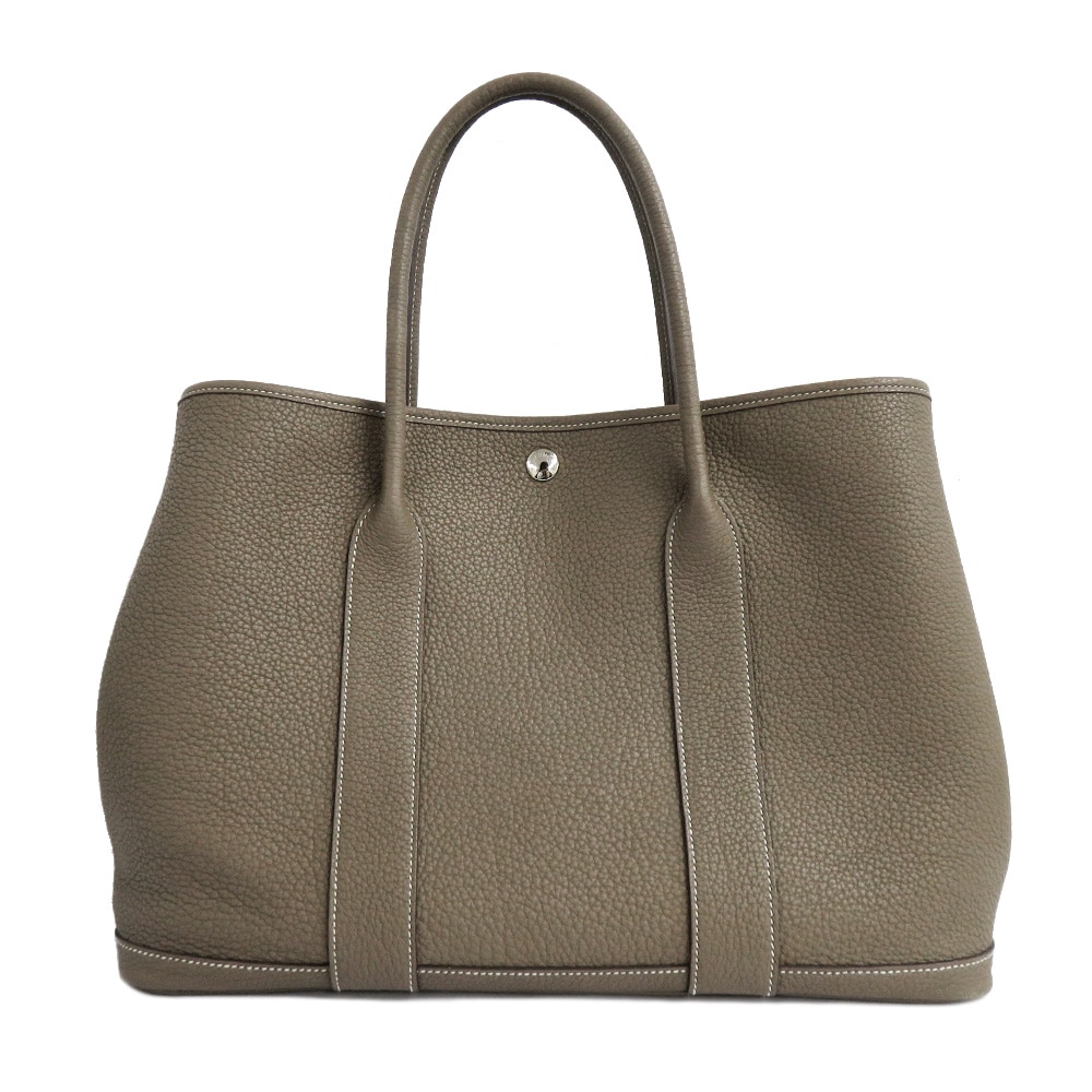 エルメス ガーデンパーティ PM エトゥープ シルバー金具 ネゴンダ U刻印