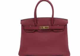 エルメス バーキン30 トゴ ルージュグレナ ゴールド金具 X刻印 ハンドバッグ 高級 レディース