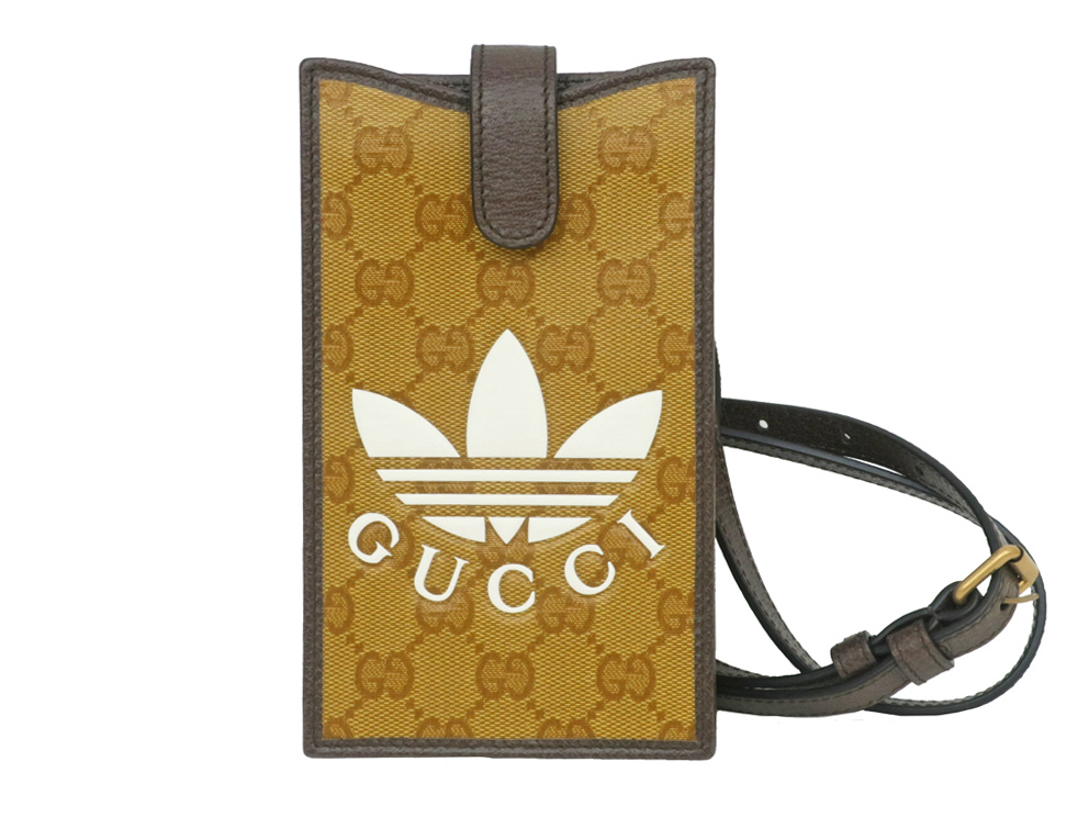 グッチXアディダス スマートフォンケース ショルダーバッグ GGクリスタル 702203