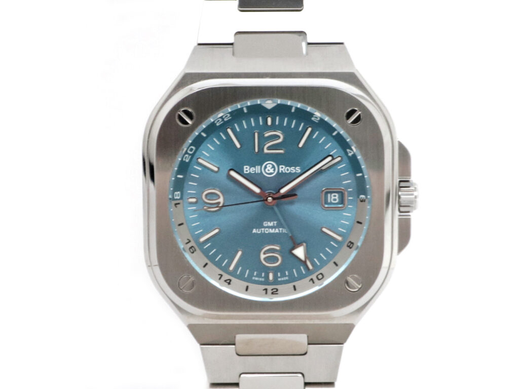 ベル＆ロス BR05 GMT SKY BLUE デイト BR05G-PB-ST/SST 自動巻き SS